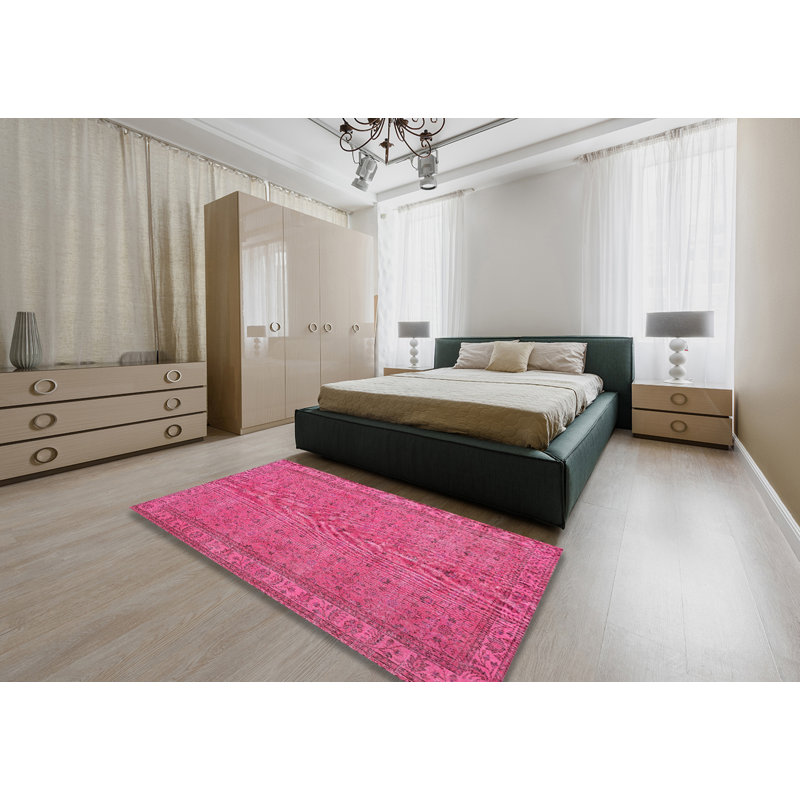 Tapis traditionnel rose / gris Helouisa, Rectangle 5 pi x 7 pi