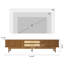 Meuble télé Mid-Century moderne en rotin tissé, entièrement assemblé-1648053933