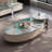 Light luxury oval marble coffee table-129678145-110567415