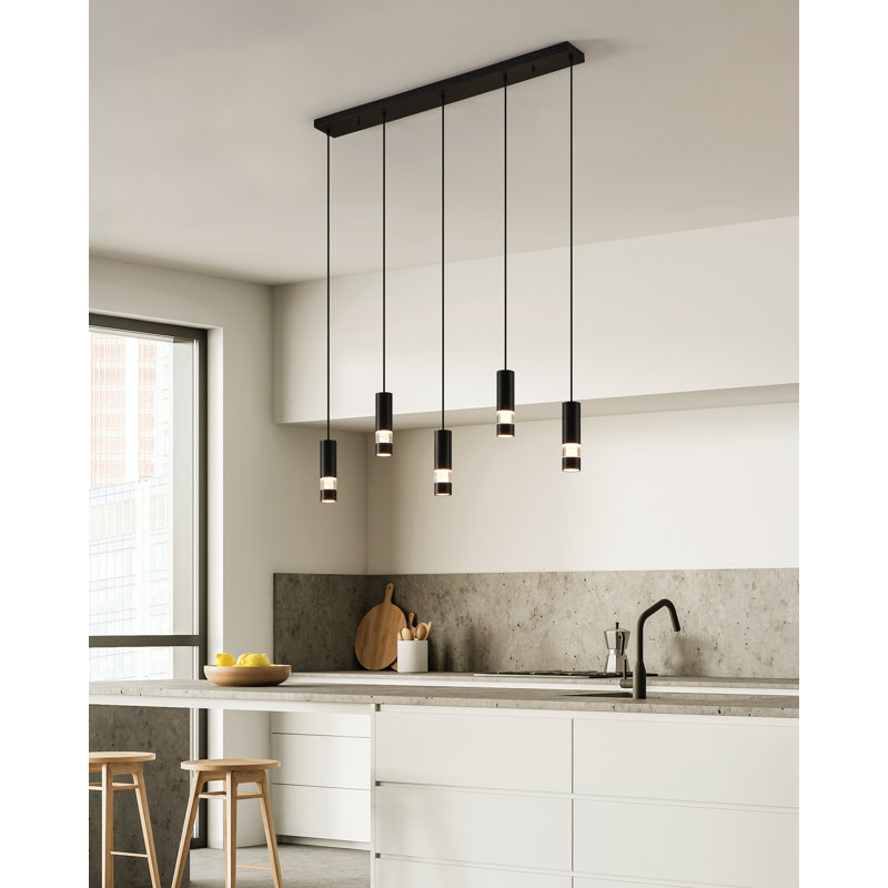 Luminaire suspendu noir paiementy, 5 lumières 