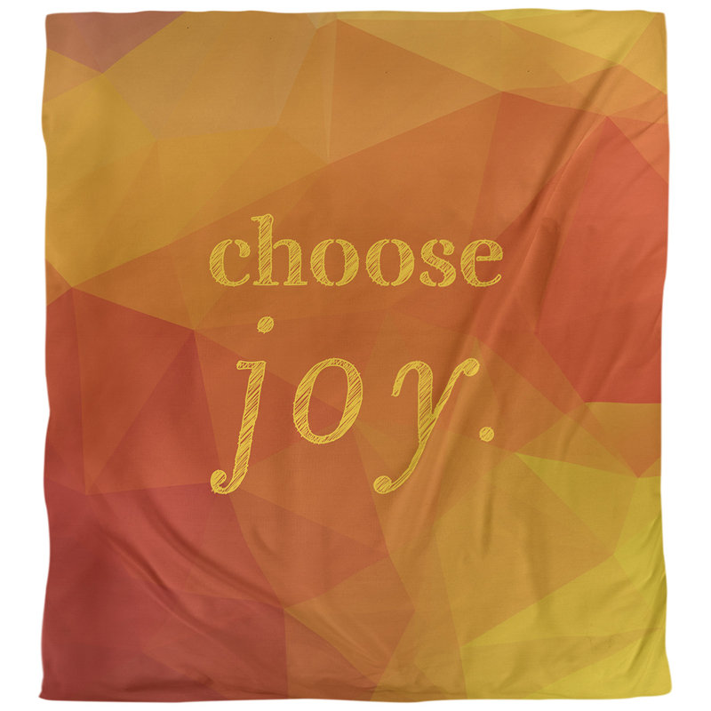 Housse de couette simple choose joy quot, Housse de couette pour très grand lit, Jaune ambre