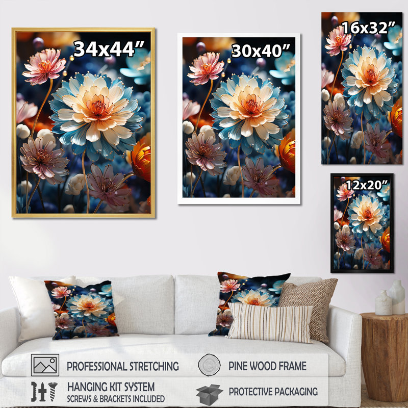 Orava Meadow II sur toile, H 32 po x l 16 po x P 1 po, Cadre flottant noir