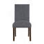 Ensemble de salle à manger classique 7 pièces avec finition brun foncé et 6 chaises d'appoint rembourrées gris-1219506223