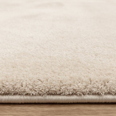 Symaya Cosy Shaggy Ivory Area Rug