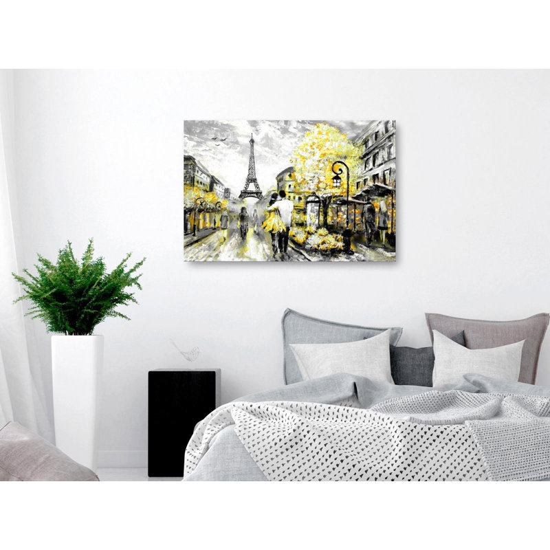 Rushden Rendez-Vous sur toile, H 32 po x l 47 po x P 0,7 po, Jaune