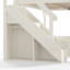 Lit mezzanine double Haven avec garde-corps pleine longueur et escalier pour enfants
