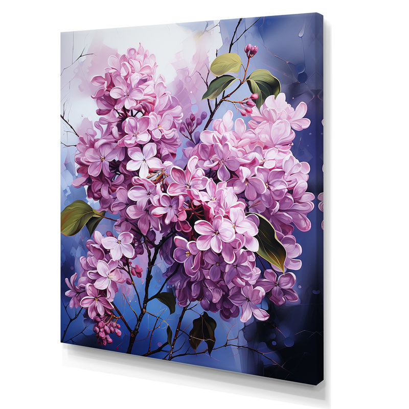 Lilas beauté dévoilé sur toile, H 40 po x l 30 po x P 1,5 po, Toile tendue