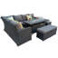 Werchter 9 Seater Corner Sofa Set with Fire-Pit Dining Table with Storage Box-638086374