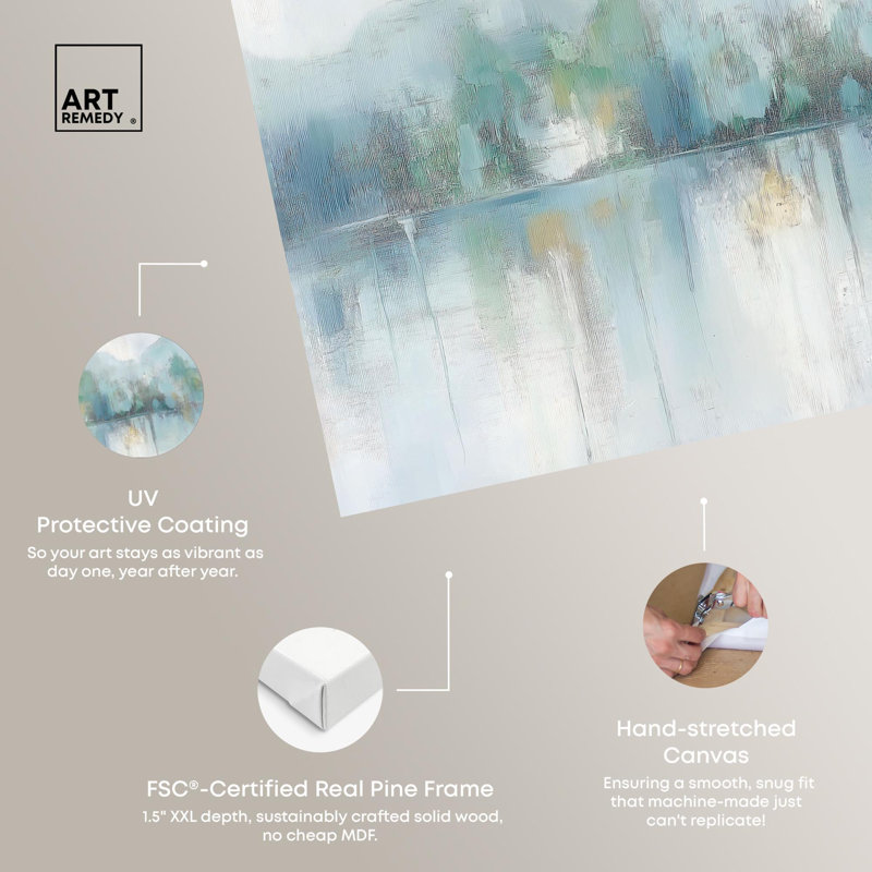 «Mirrored Aqua Dream II», art mural bleu sarcelle par , H 10 po x l 10 po, Toile tendue