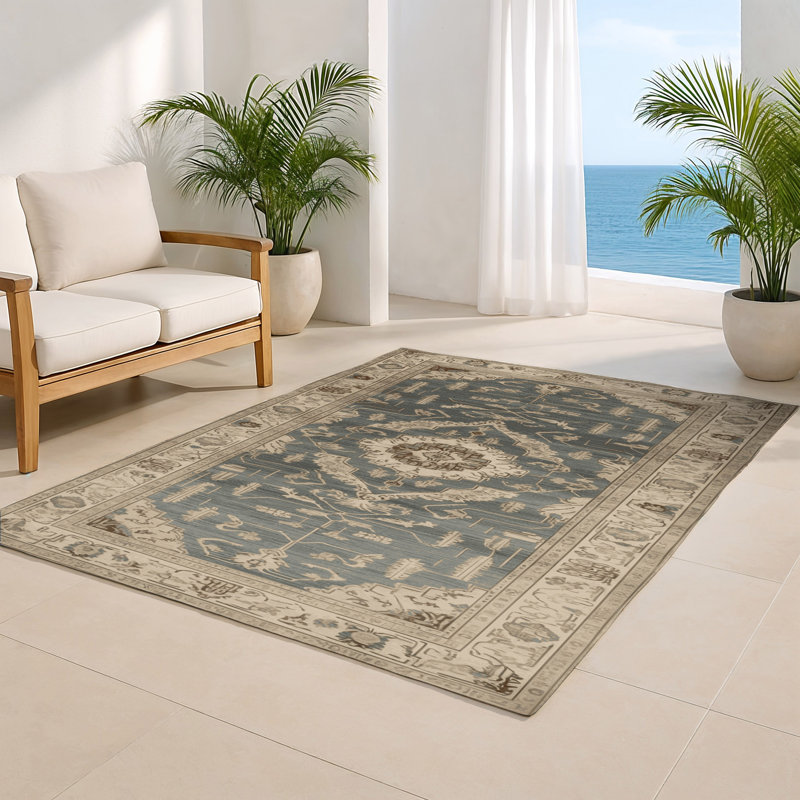 Tapis beige d'intérieur et d'extérieur, Rectangulaire 2 pi x 3 pi