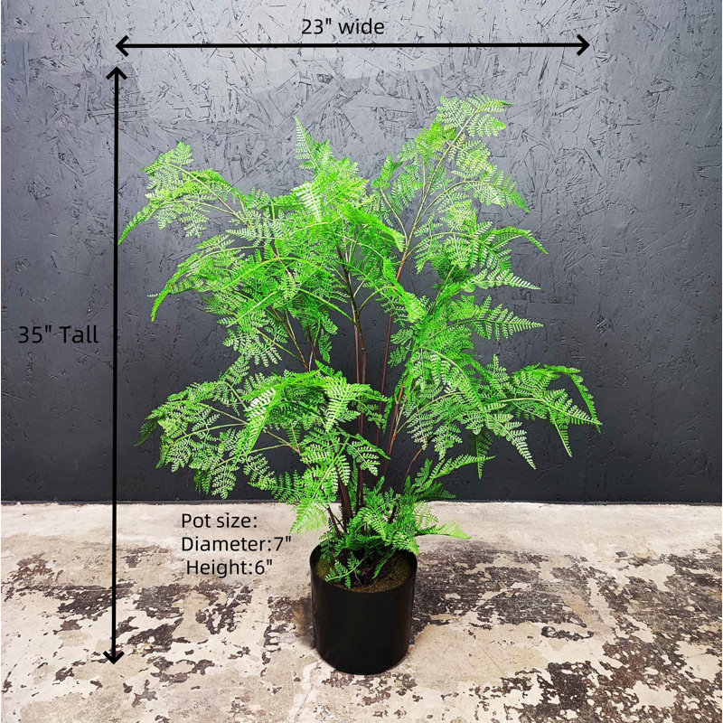 Artificial Fern tree Faux Fern tree, 35" H x 23" W x 23" D