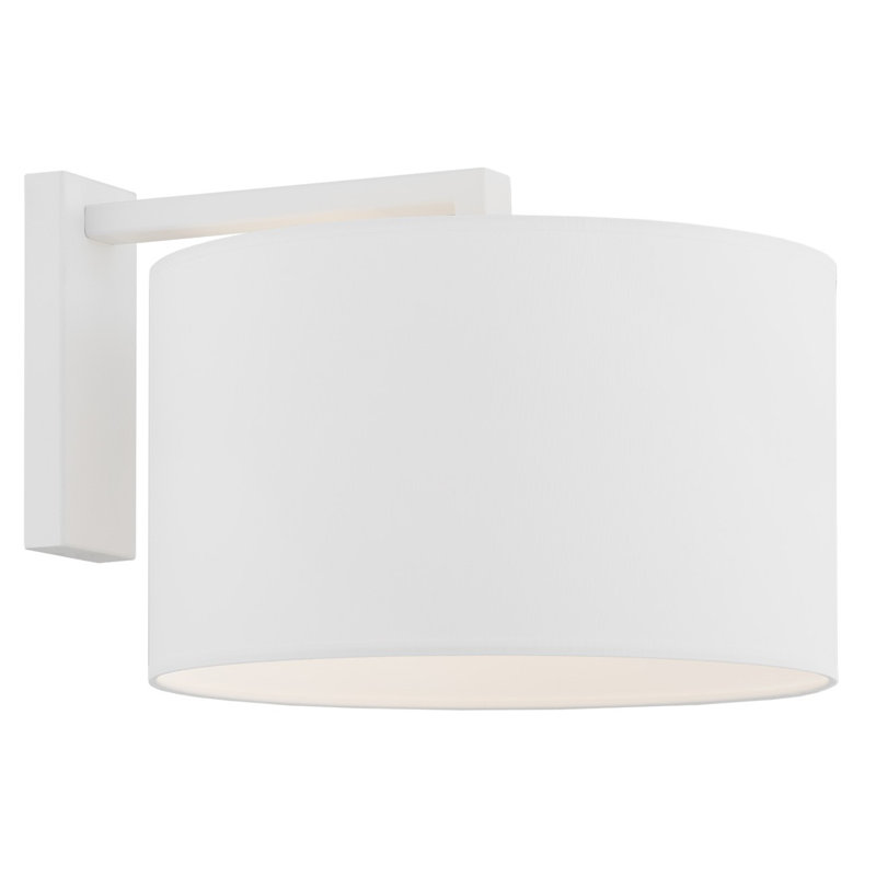 Cabezas Steel Swing Arm Sconce, White, White