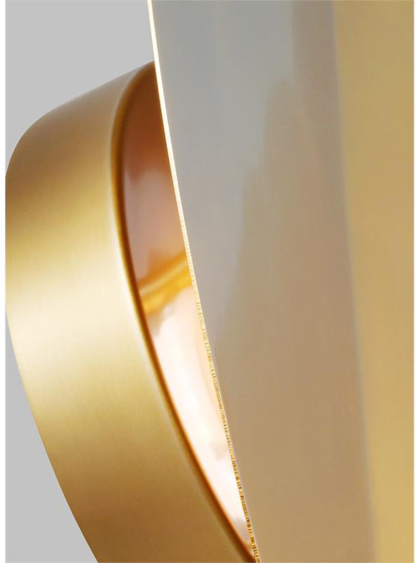 Keef LED Armed Sconce, Burnished Brass, Burnished Brass