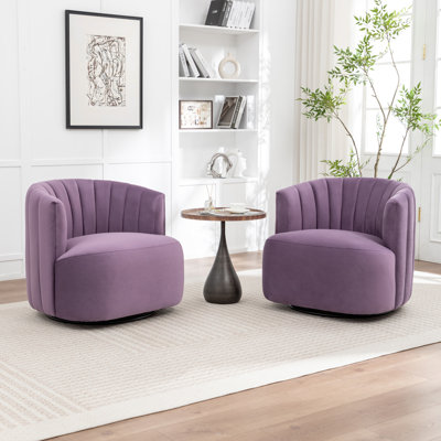 Fauteuil demi-tonneau pivotant Stanford