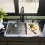 Karran Fusion Top Mount 33-in x 22-in Stainless Steel Extra-Large Single Bowl Workstation Kitchen Sink