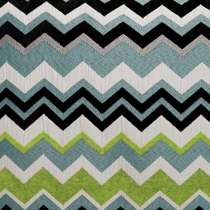Chevron Fabric, Aqua