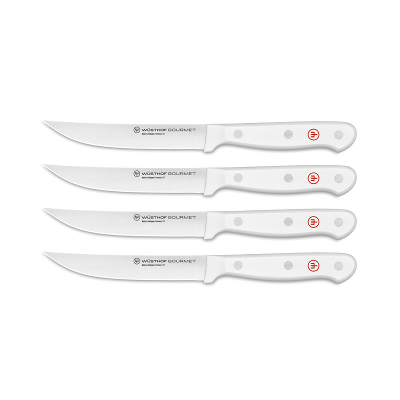 WÜSTHOF Gourmet White 4-Piece Steak Knife Set