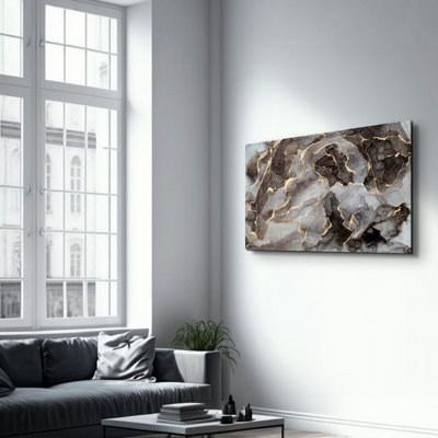 Peinture murale élégante en verre trempé 18,1 po x 28,3 po | 100% verre trempé, épaisseur: 0,16 pouce | Imprimé UV pour des couleurs éclatantes et une durabilité | Parfait pour la décoration intérieure et l'esthétique moderne