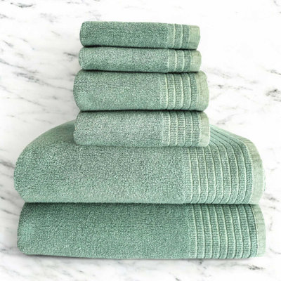 BedVoyage Spa Towel Set 6pc - Viscose from Bamboo + Cotton - 650 GSM - Absorbent & Odor Resistant
