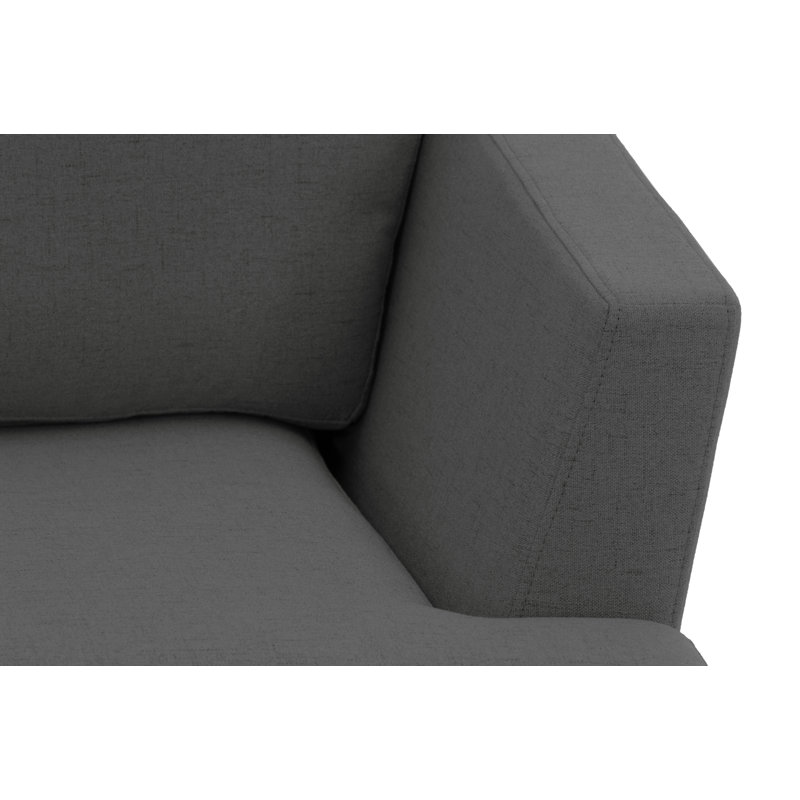 Jovany Velvet Armchair, Dark Grey