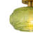 1-Light Green Glass Semi-Flush Mount Ceiling Light