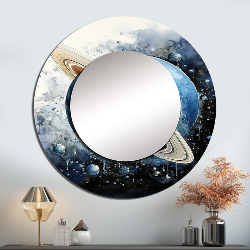 Décoration murale Sapphire Saturn Cosmic Wonder II - Notre système solaire rond_MTMIR117620, 23 po x 23 po