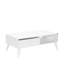 Modern Coffee Table, Diamond White, 43.3 x 16.5 x 25.6 inches | 100% Melamine Coated Particle Board, Thickness: 0.6 inches | Stylish Scandinavian Design, Perfect for Living Room or Office, Durable & Elegant-1474808887