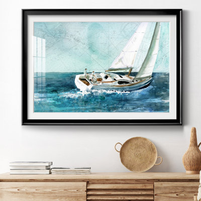 Voile côtière - peinture encadrée
