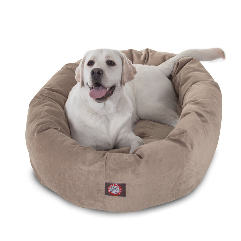 X-Large Pearl Micro Velvet Orthopedic Elevated Dog Bed