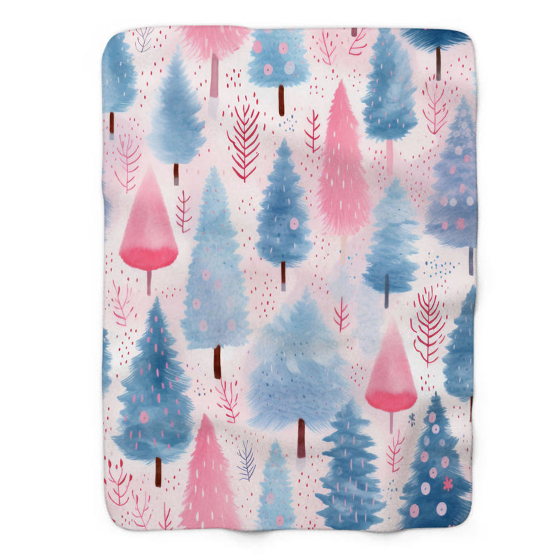 Doux tons de pins - couverture de qualité supérieure 1 pièce, Grand lit