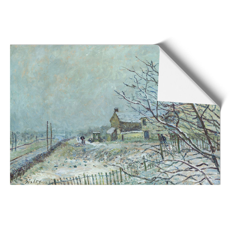 First Snow at Veneux Nadon by Alfred Sisley - Frameless Print, 30cm H x 42cm W x 0.1cm D