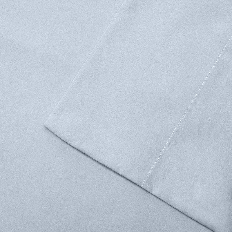 3M Microcell Blue Luxurious Brushed Lightweight Deep Pocket Queen Sheet Set, Blue, Queen