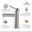 Robinet de lavabo de salle de bain à poignée simple Blossom - Robinet de meuble-lavabo monotrou en laiton massif avec tuyau d'alimentation en eau, robinet de lavabo moderne, installation facile-24280006