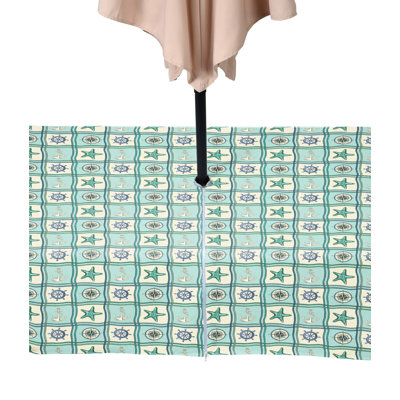Nautical Patches Compass Water Repellent Tablecloth