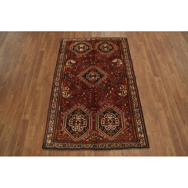 Tapis semi-antique en laine 3x5