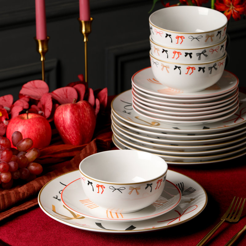 Stone Lain Rosie 24-Piece Dinnerware Set Porcelain