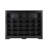 Sleek Design 24 Shoe Cubby Console, Modern Shoe Cabinet With Curved Base, Versatile Sideboard With High-Quality For Hallway, Bedroom, Living Room, Black, Shoe Storage-871258322