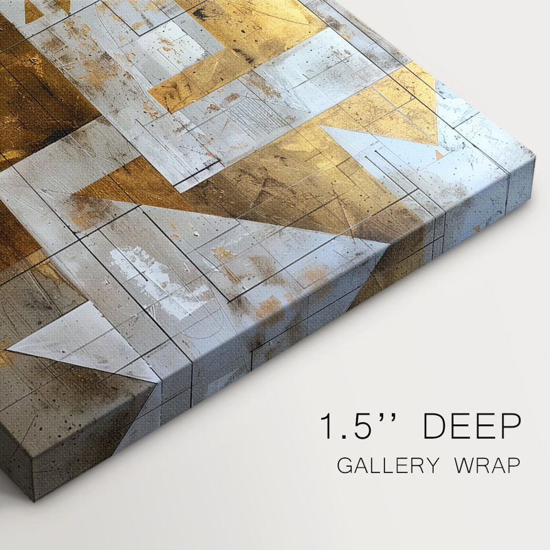ABSTRACT Series XCIX - Toile tendue avec châssis Premium - Prêt à être accroché, H 48 po x l 32 po