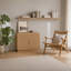 Buffet d'appoint 35 "en bois cannelé avec coins arrondis, chêne naturel-132647458