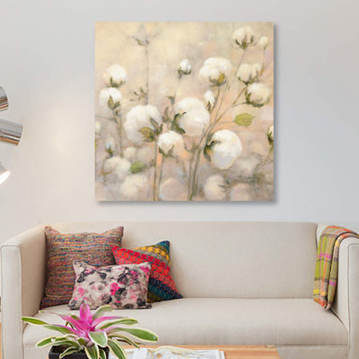 Cotton Field, Close Up by Julia Purinton - Print on Canvas