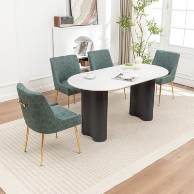Chaise rembourrée en similicuir Zanthia