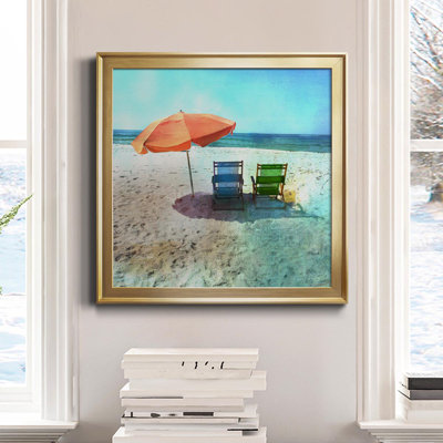 «Color Tint Sea» - Peinture sur toile encadrée