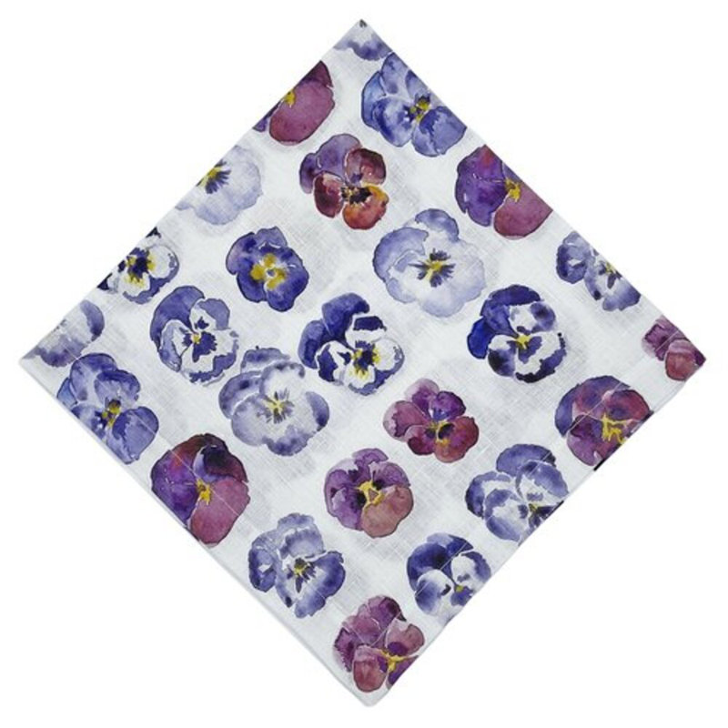 Floral Linen Square Napkins