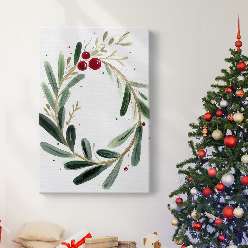 Art des Fêtes de Noël - Toile tendue avec châssis CCxxiii, H 12 po x l 8 po