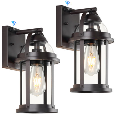 Lampe rustique rustique de style campagnard, qui s'allume automatiquement du crépuscule à l'aube, luminaire imperméable.