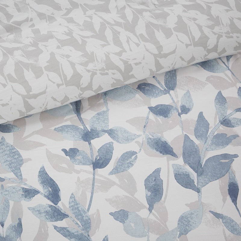 Ensemble d'édredon réversible en microfibre avec draps Sofia, Édredon très grand et 7 pièces supplémentaires, Bleu