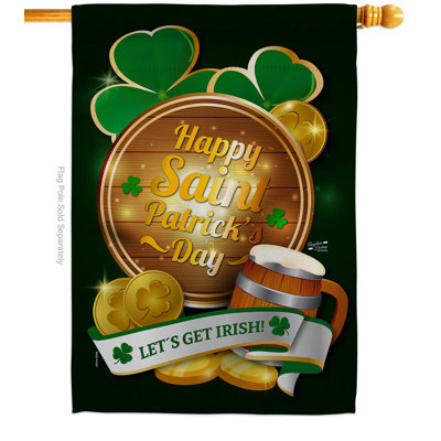 Aylis Double Sided 40'' H x 28'' W Polyester St. Patrick's Day House Flag
