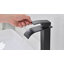 Robinet de salle de bain à vasque noire à un trou avec ensemble de drain, robinet de lavabo de salle de bain haut à poignée simple