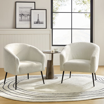 Chaise avec accoudoirs modernes 27,5 po Cadie