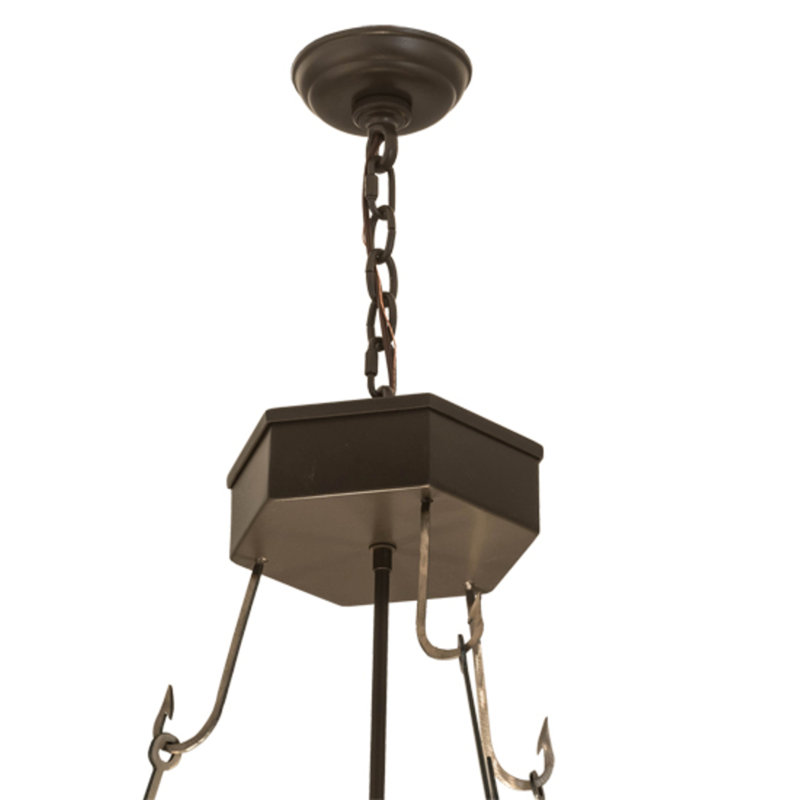 Luminaire suspendu en bronze 6 lumières Gerling